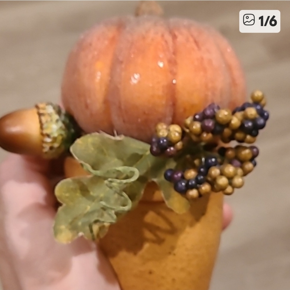Pier 1 Pumpkin and Leaf Decor Set - Orange and Black - Picture 5 of 5